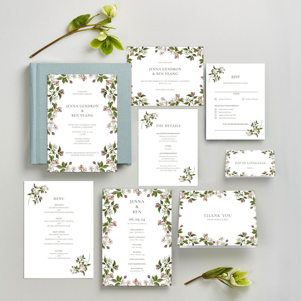 Malyly Portrait | White | Zola Wedding Invitations