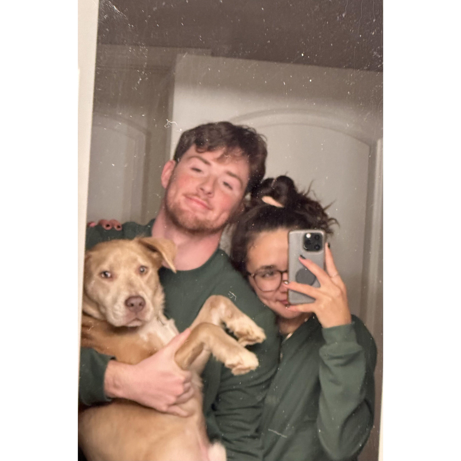 Our first Christmas photo with Teddy!