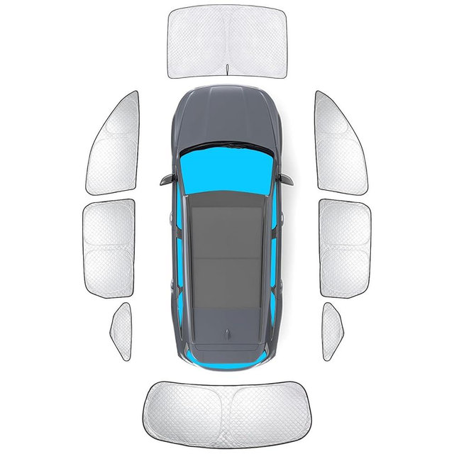KMF 8pcs Full Window Sun Shades Custom Fit for Kia Sorento 2021-2025, Privacy Car Window Covers Sunshade for Windshield Side Rear, Visor UV Block and Blackout for Camping/Baby