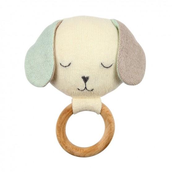 Meri Meri Knitted Dog Rattle