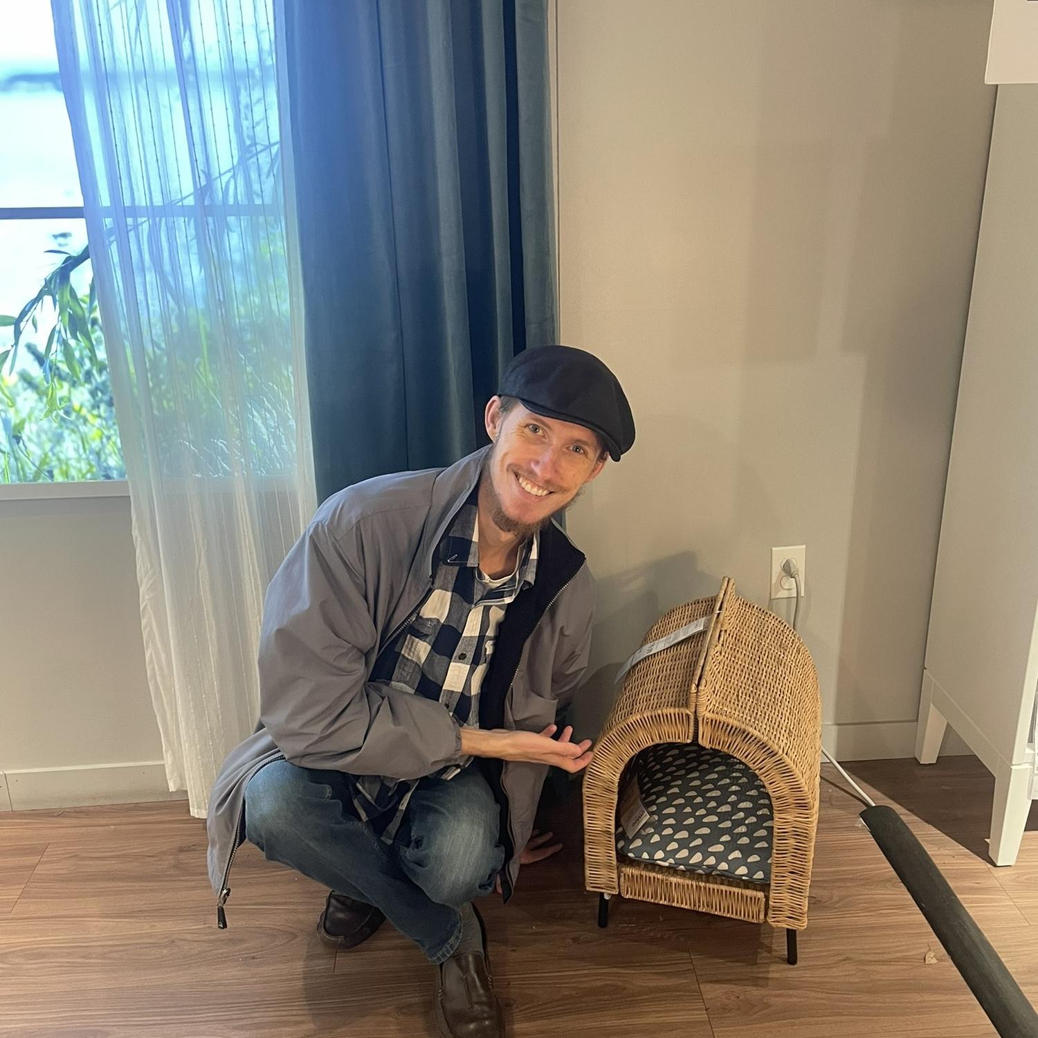 Benjamin really likes this cat house from IKEA!