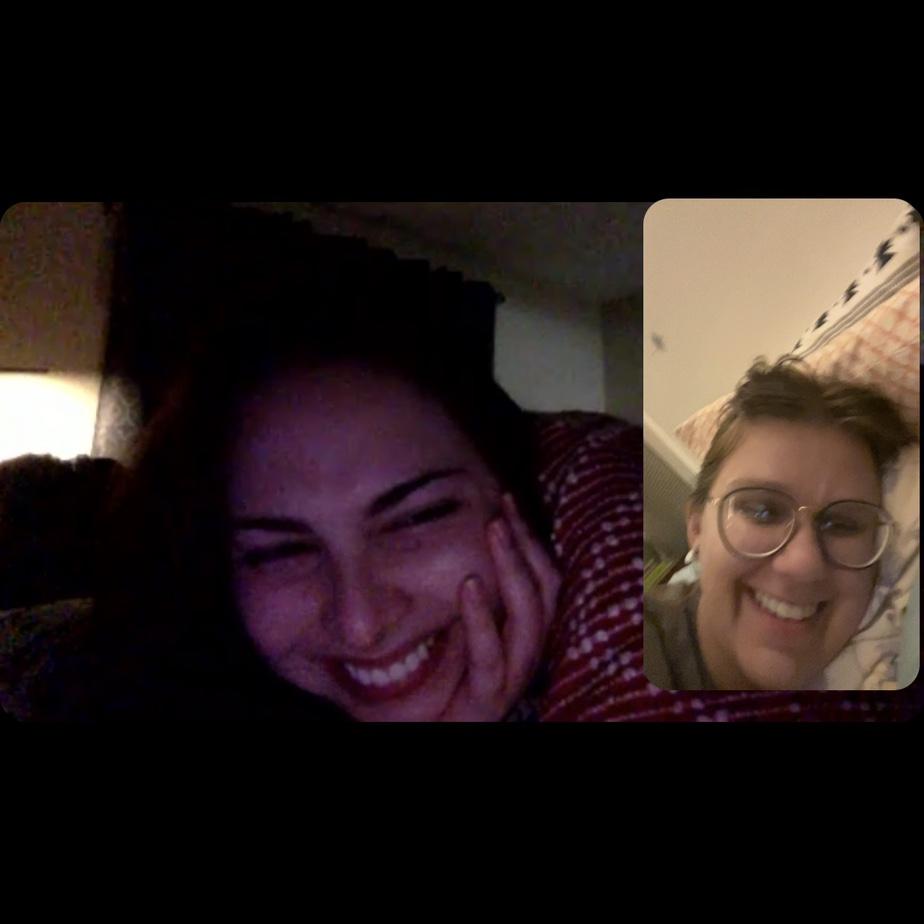 One of many FaceTime calls we had while we were on opposite sides of the country for 6 months