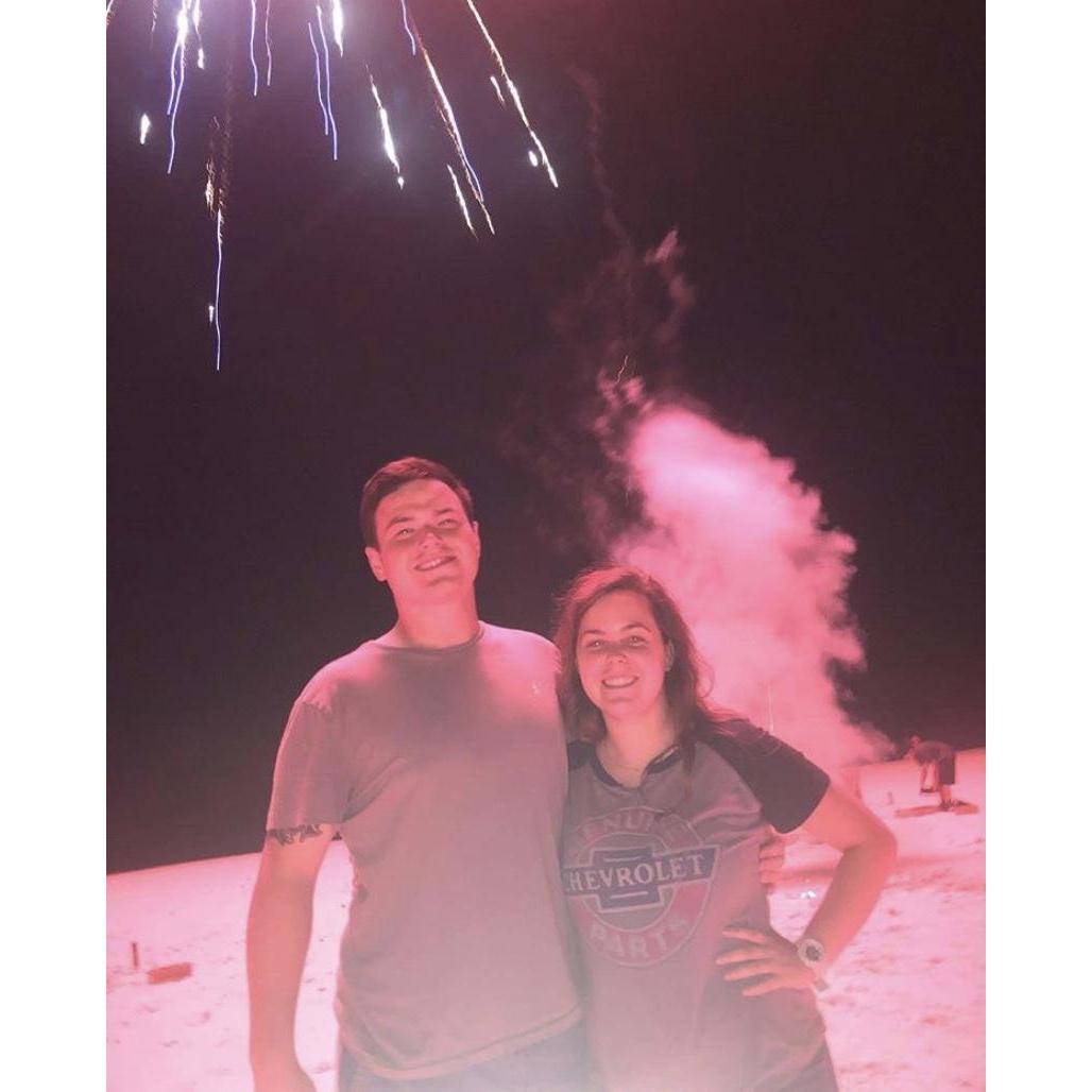 This was taken on our very first holiday together: the 4th of July, 2018. We had so much fun that night, and knew we wanted to spend every holiday together for the rest of our lives.