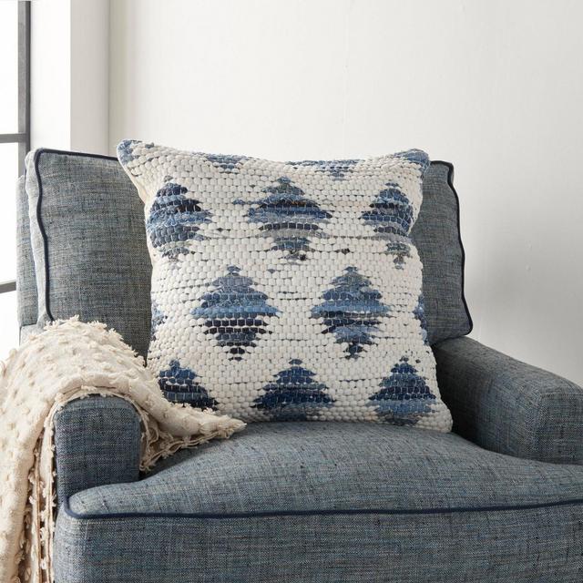 20"x20" Life Styles Diamonds Throw Pillow Denim - Mina Victory