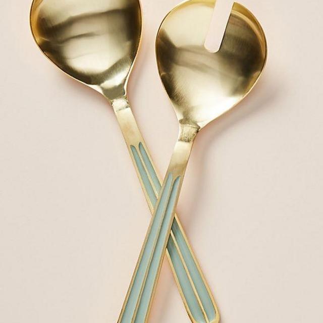 Bristol serving set in holly green