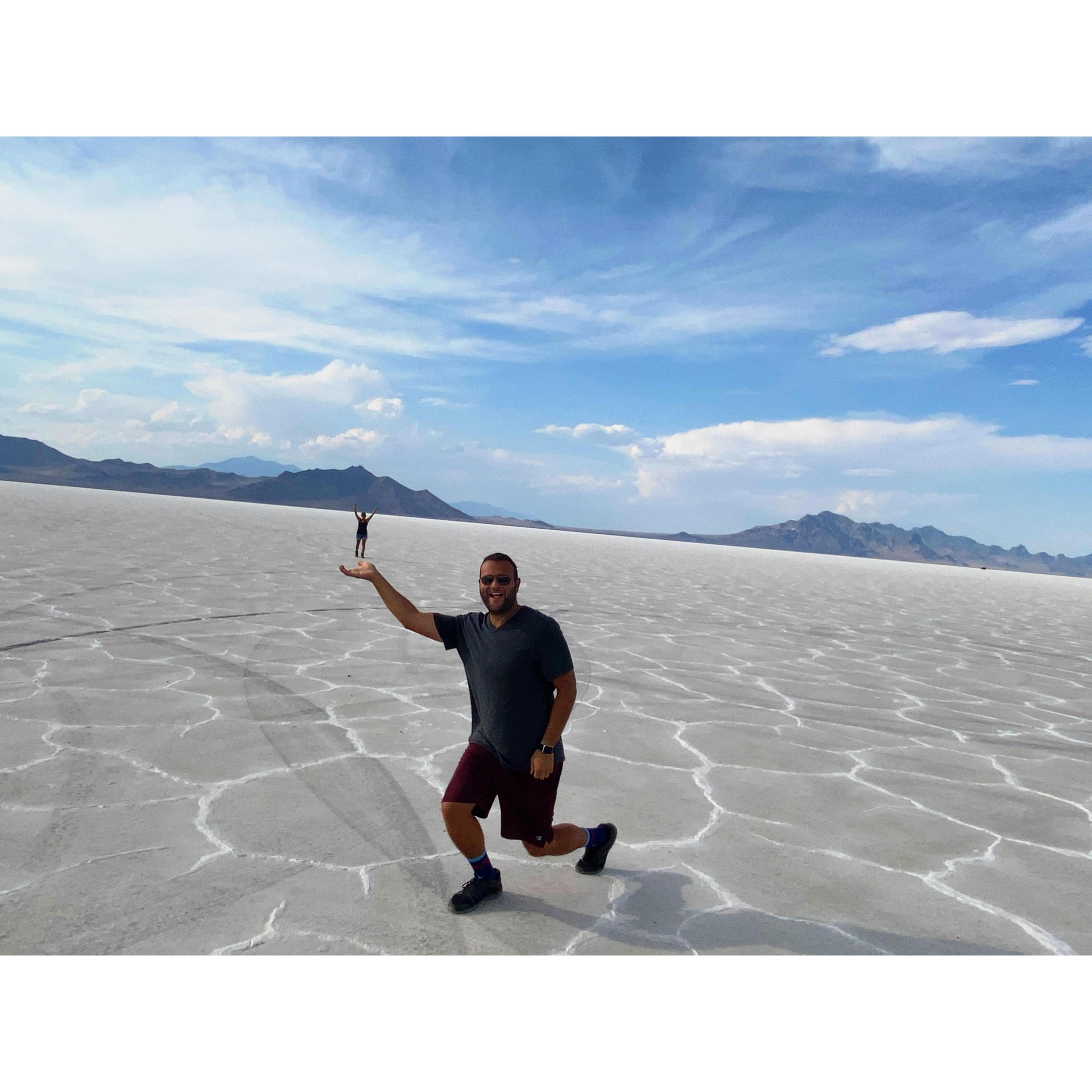 A very cool excursion to the Bonneville Salt Flats near Salt Lake City, Utah