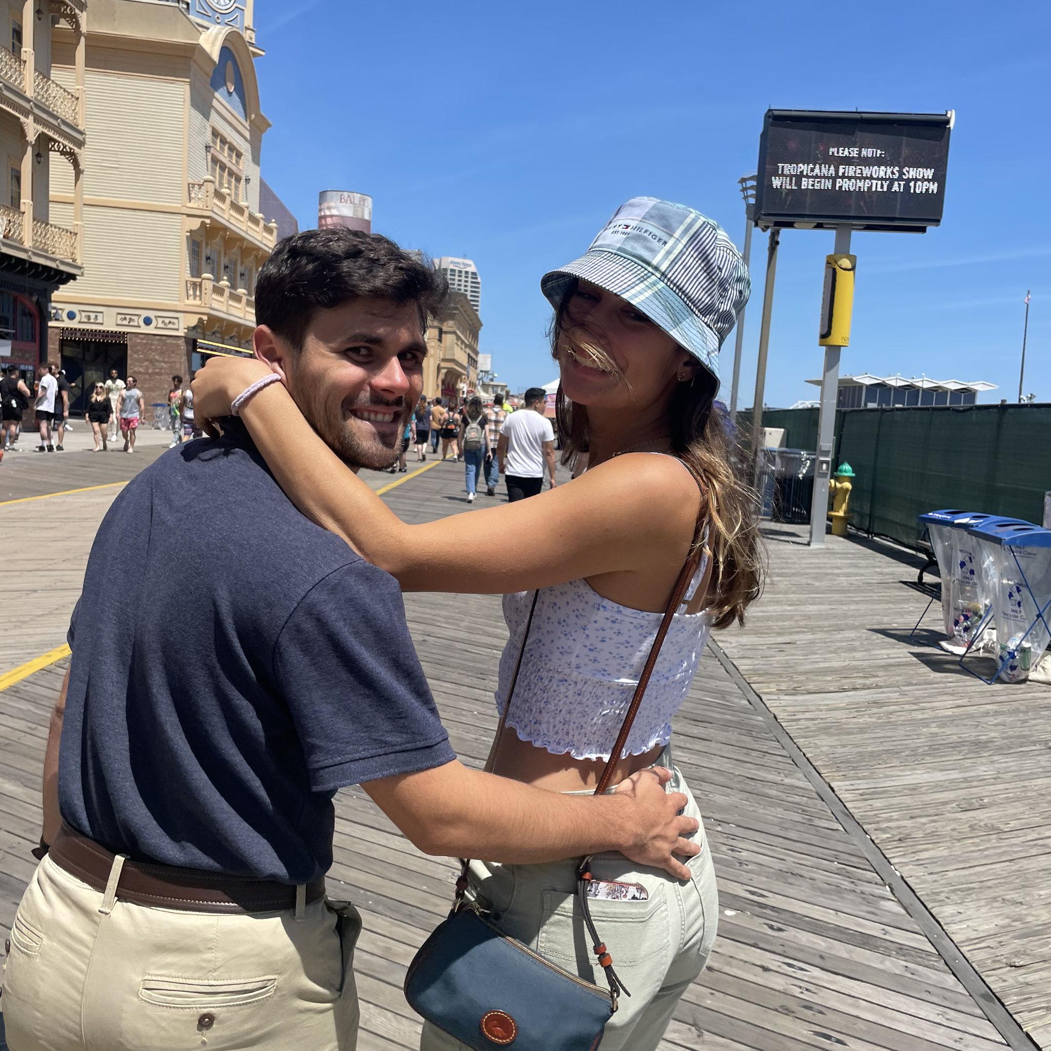 James and Charlotte before winning a bag in Atlantic City!