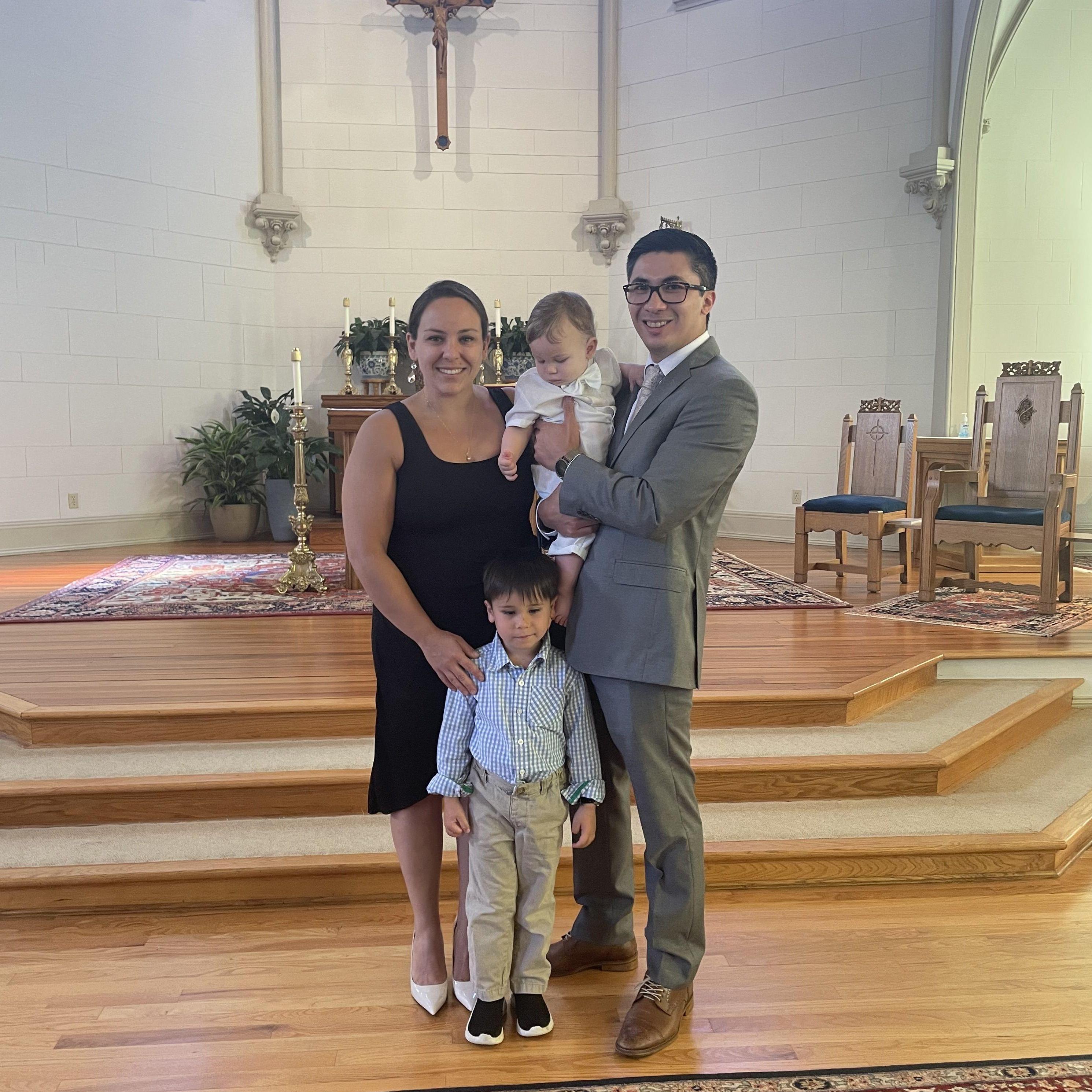 Matt's nephew Donovan's christening