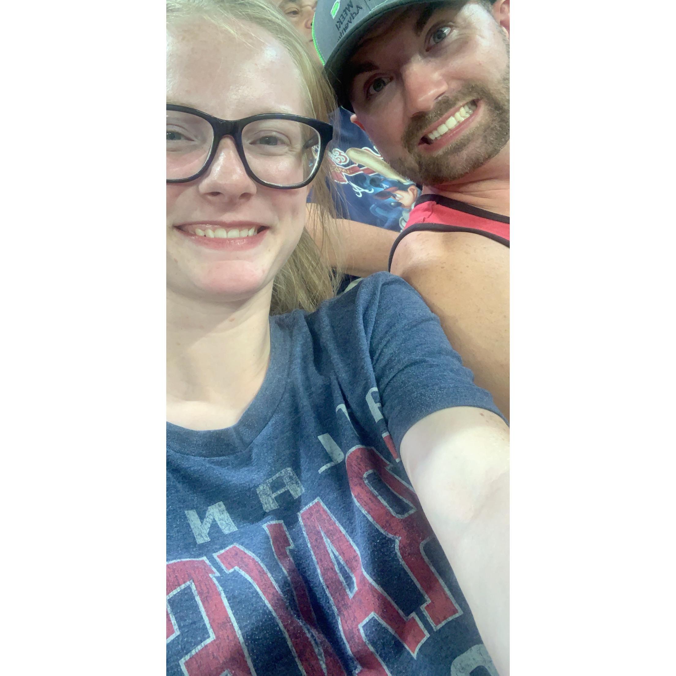 Our first baseball game together!