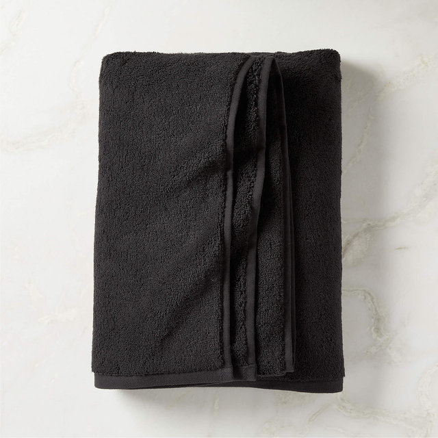 Kalani Organic Cotton Black Bath Towel