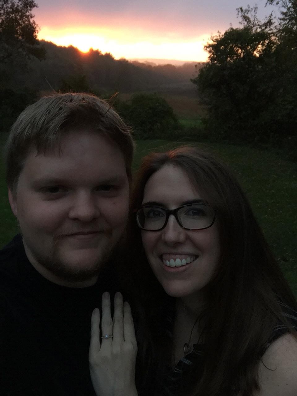 We chased the sunset after we got engaged.