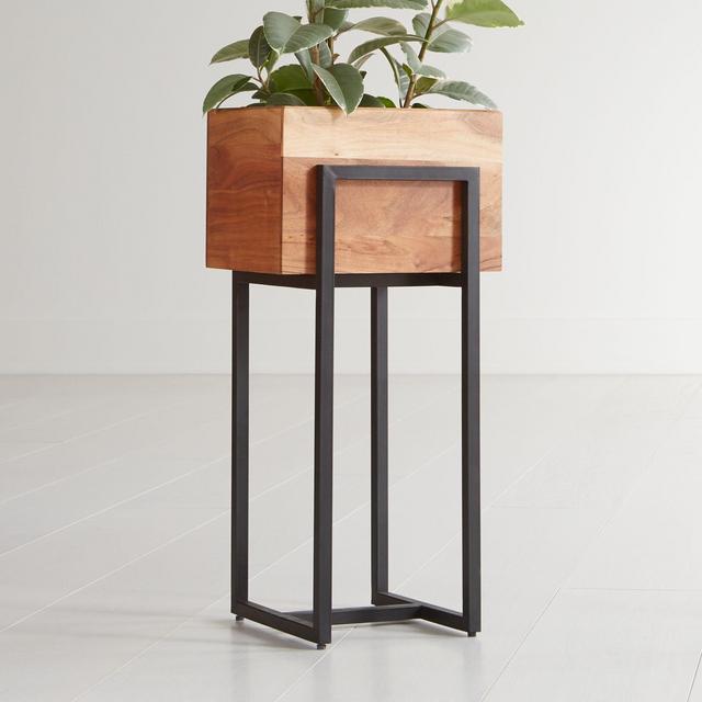 Arcaydia Medium Wood and Metal Planter