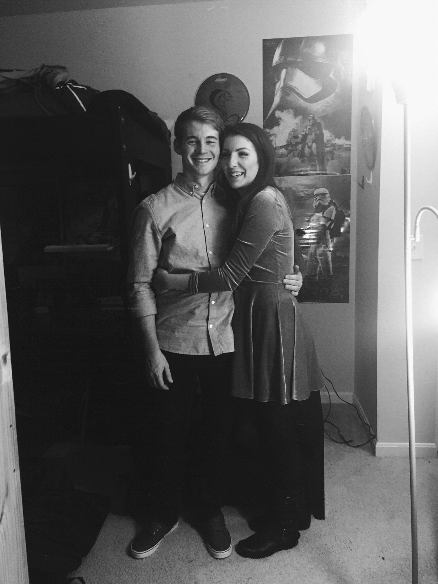 Celebrating the arrival of 2017, our first NYE together.