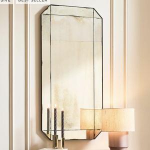Sureau Antiqued Black Rectangular Wall Mirror 24x48 | CB2