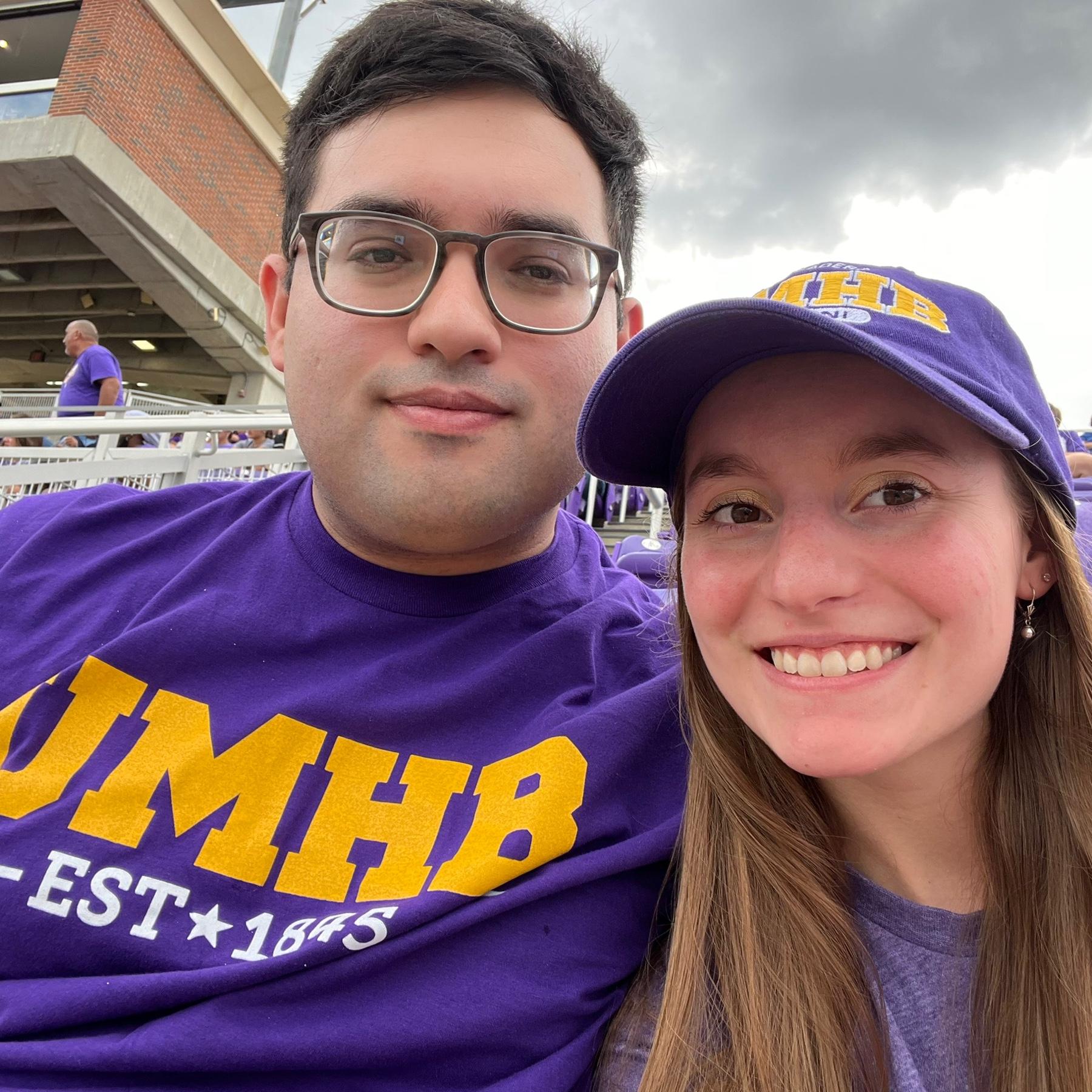 A picture from our first weekend trip away! We went to Belton for a UMHB football game