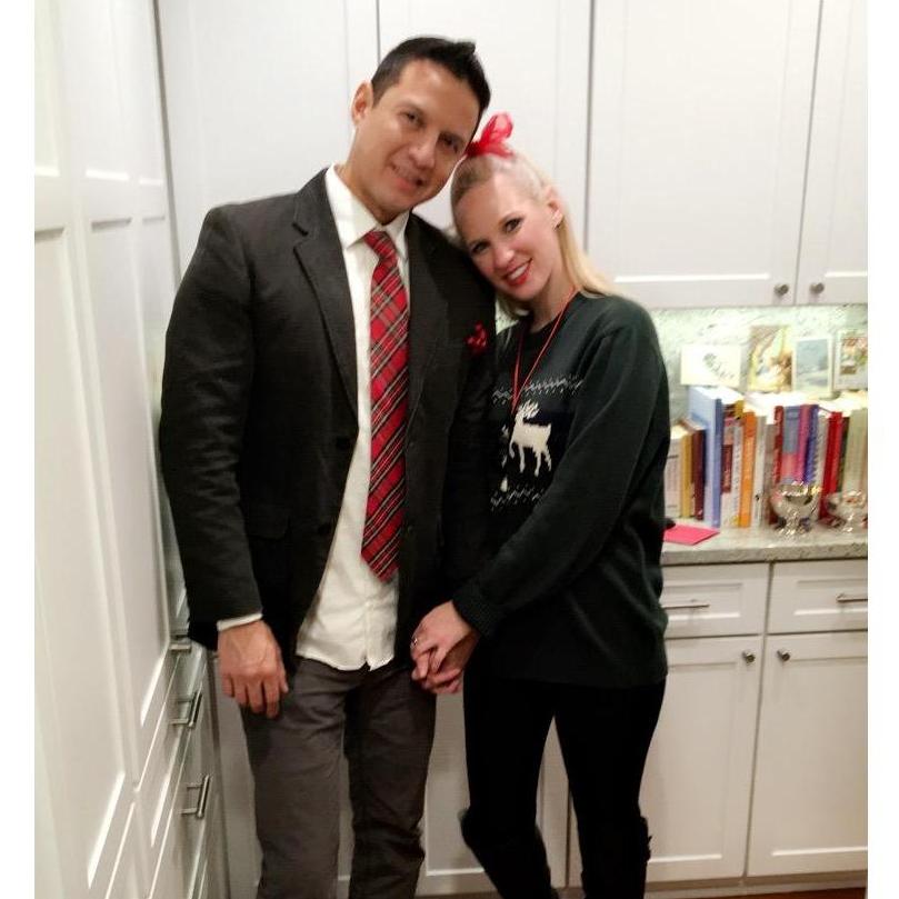 At a friends Christmas party, 2017