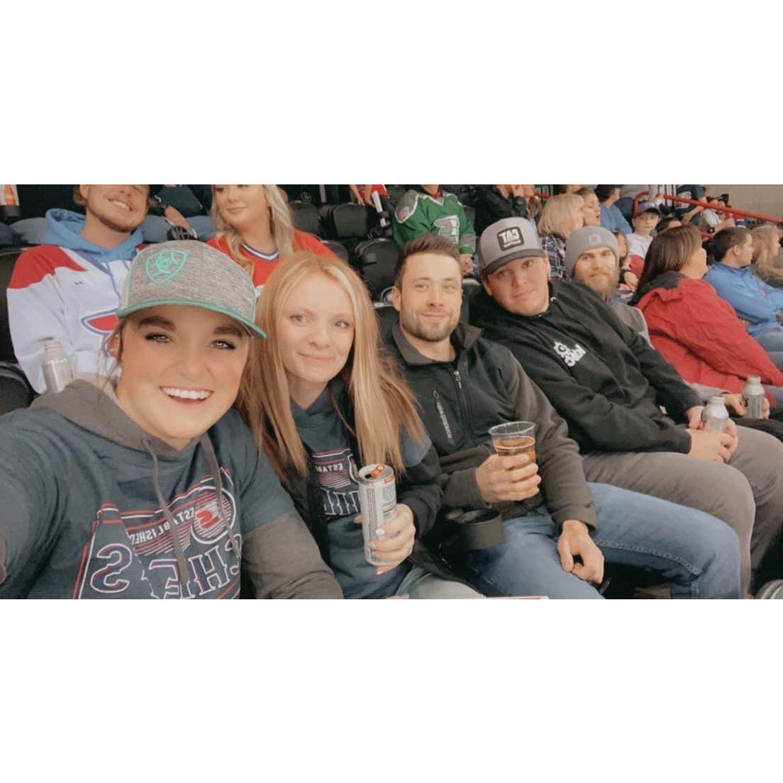 November 12, 2022 - The day Jack and I met!! We went to a Spokane Chiefs hockey game with Bryce, Morgan, and Colton. And then we went back to Jack's house for a game night and played Ticket to Ride. I was so nervous, I spilled 6 beers all in the same night, two of which I spilled on his felt poker table! Lol!
