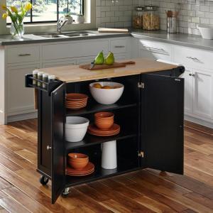 Liberty Black Kitchen Cart