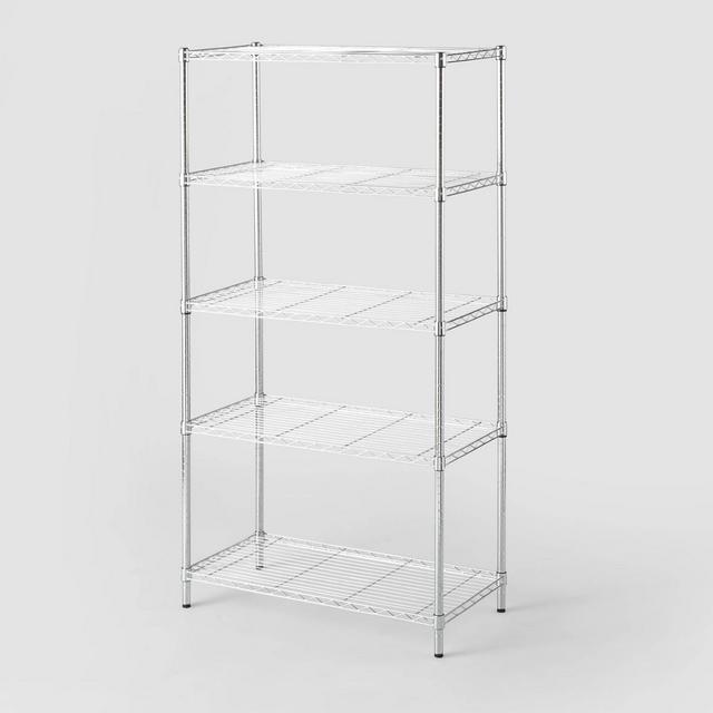 5 Tier Wire Shelving Chrome - Brightroom™