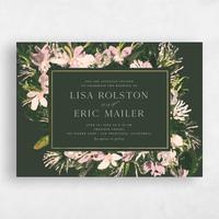 Green Wedding Invitation - Bloomsbury Landscape Foil