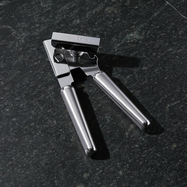 Crate and Barrel Brushed Stainless Steel Can Opener