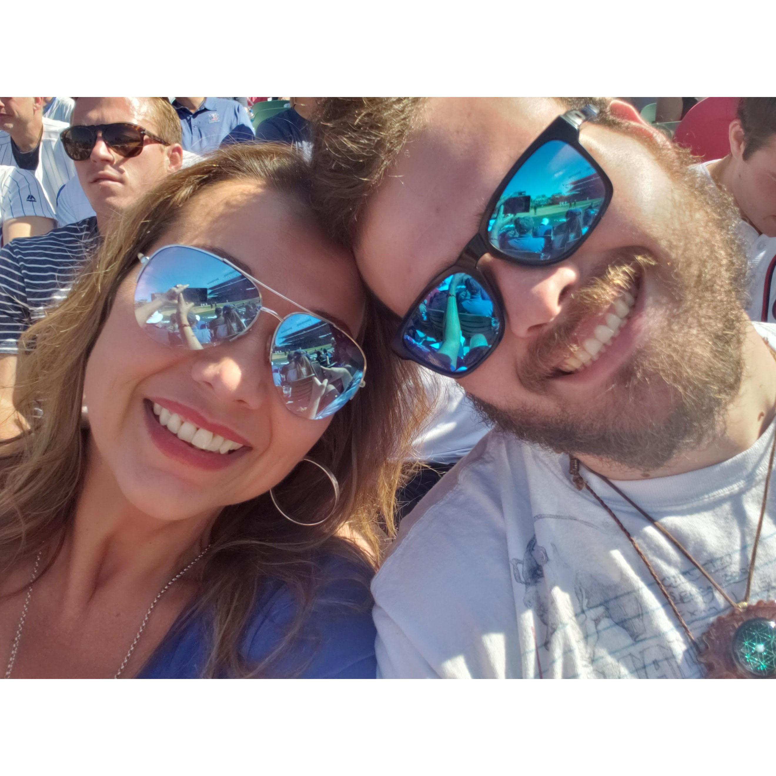 Cubs vs Nationals. Kevin
s first time to Wrigley Field