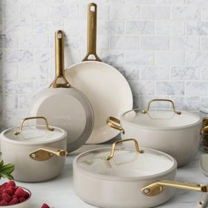 Reserve Pro Ceramic Nonstick 10-Piece Cookware Set | Cream