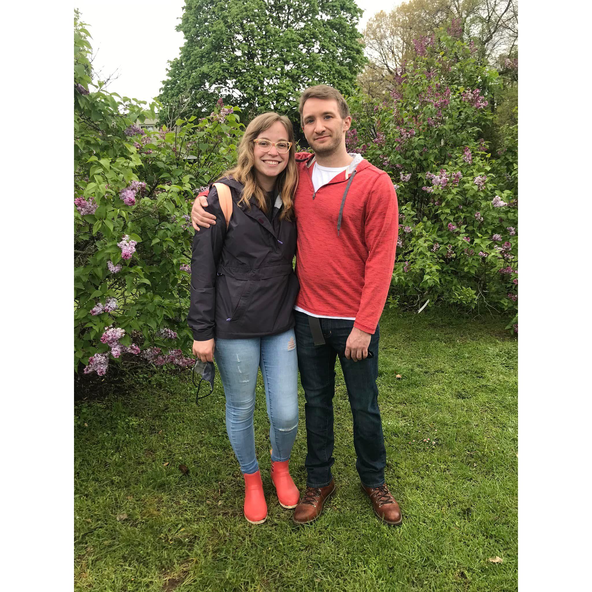 The first weekend we were boyfriend and girlfriend at the lilac festival