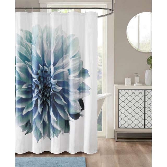 Madison Park Norah 72" x 72" 200TC Cotton Percale Shower Curtain