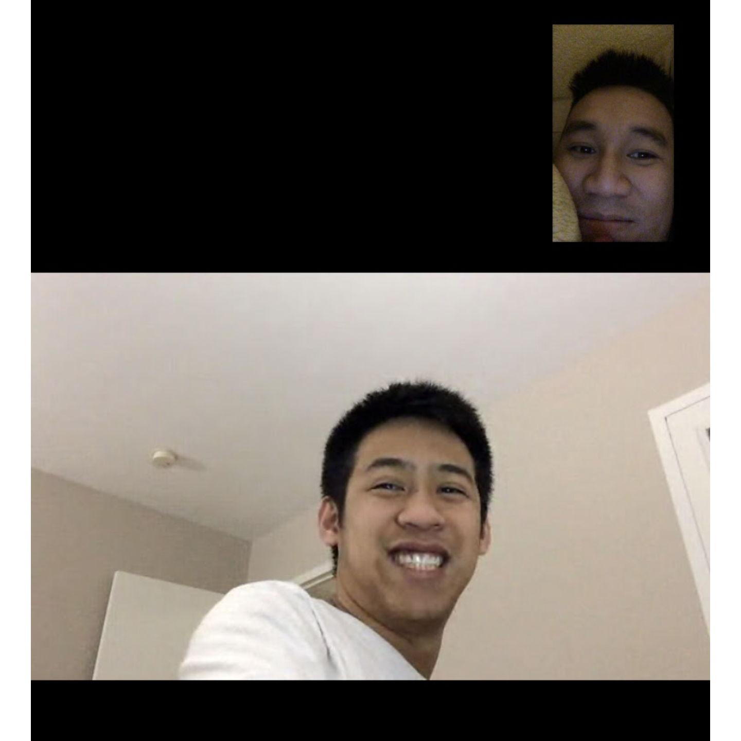 We always try to FaceTime each other whenever we get a chance.