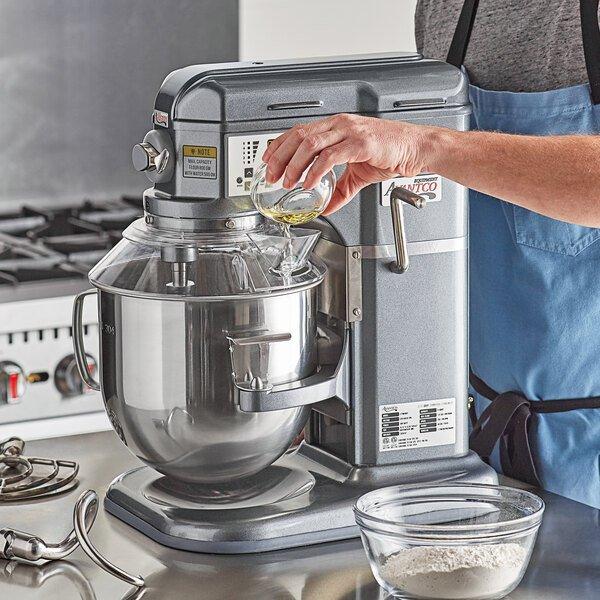 Avantco MIX8GGY Dark Gray 8 Qt. Bowl Lift Countertop Mixer with Guard & Standard Accessories - 120V, 4/5 hp