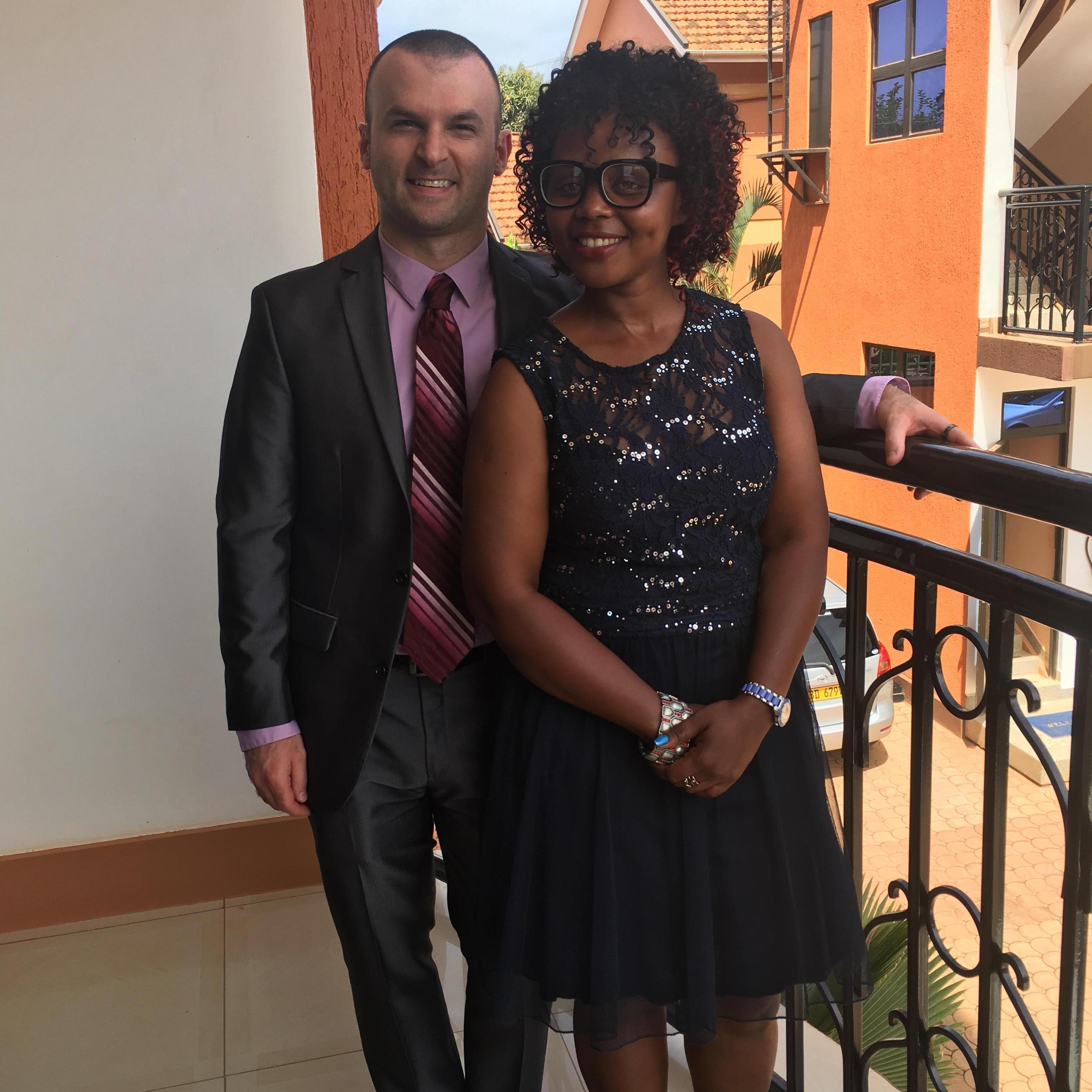 Hotel balcony shot prior to Waiswa and Diana's wedding in Uganda, Dec 2018