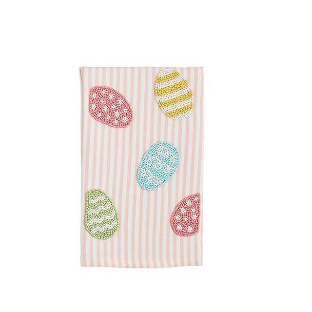 Mud Pie Egg Easter Bead Towel; 26" x 14"