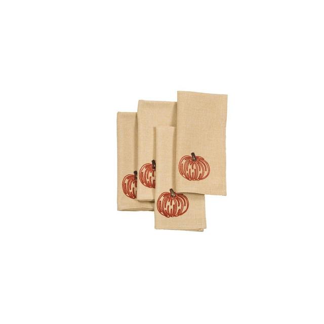 Manor Luxe Pumpkin Party Fall Napkins - Set of 4