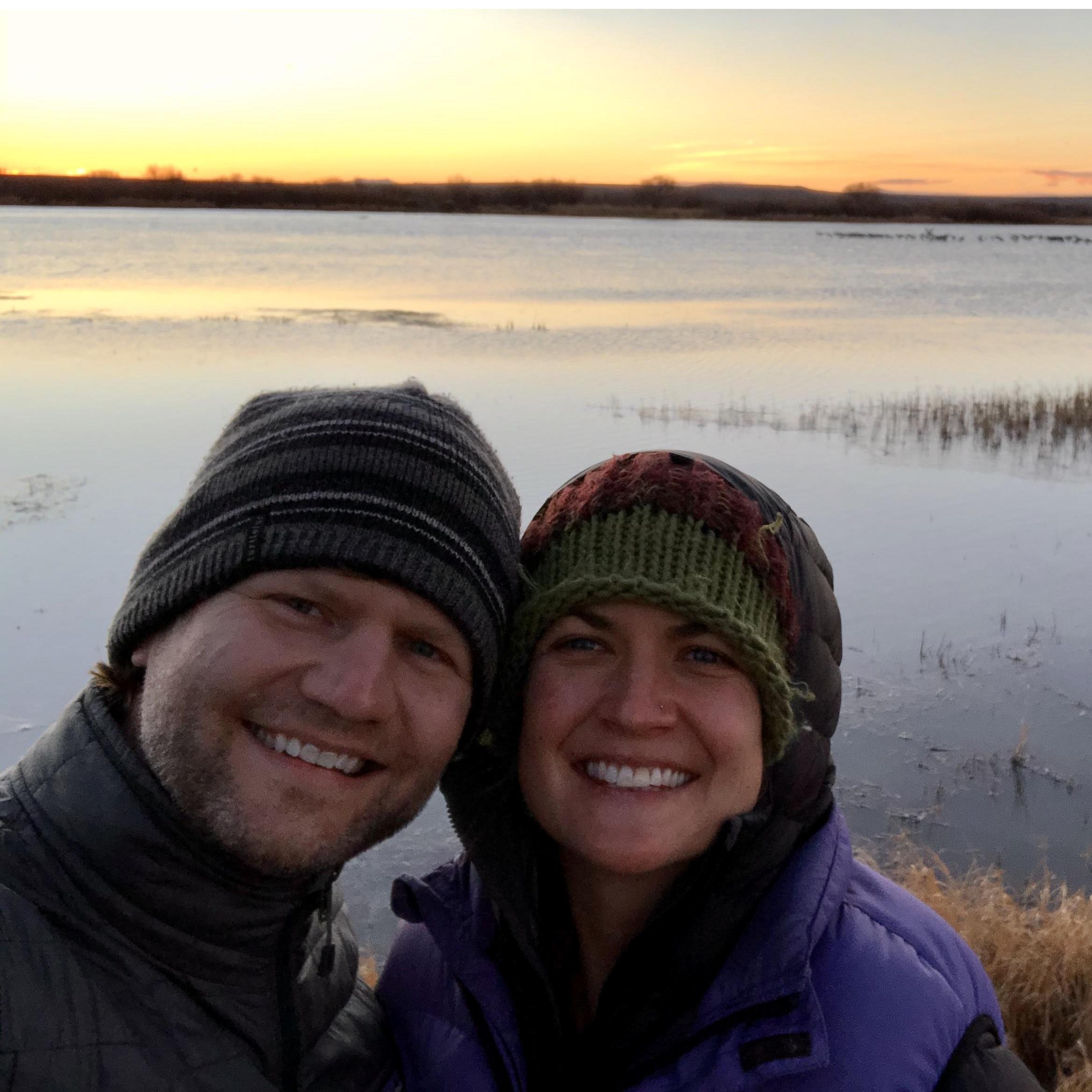 Bosque Del Apache sunrise bird watch.