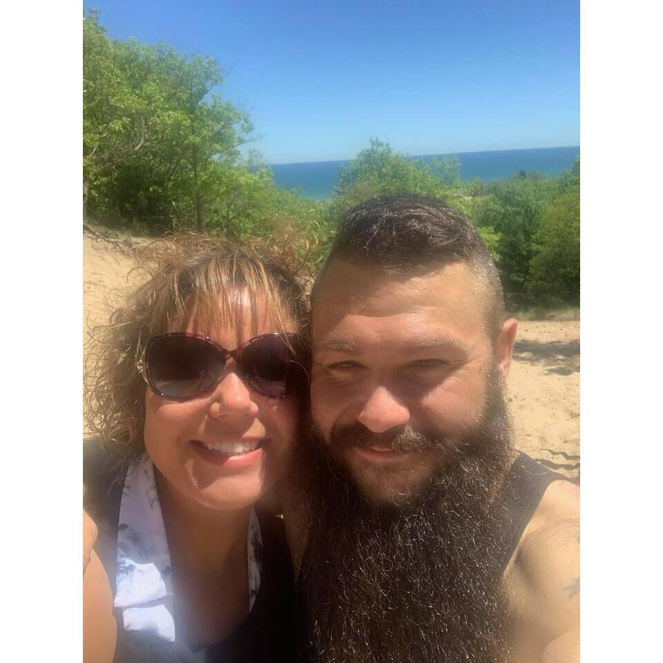 Our first vacation together - In Pentwater, Mi
