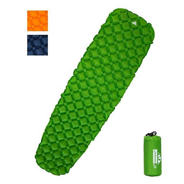 Outdoorsman Lab Camping Sleeping Pad | Ultralight Inflatable Camping Mat Pad for Backpacking & Hiking | Durable Insulated Sleeping Mat, Compact Carrying Bag and Repair Kit