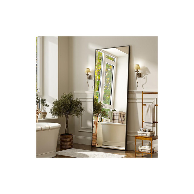 BEAUTYPEAK Rectangle Full Length Mirrors 64"x21",Black