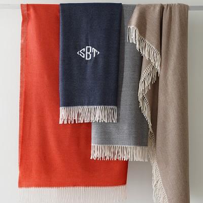 Italian Alpaca Throw, Gray