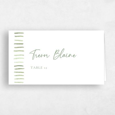Bright Sage, Green Wedding Place Card - Lund