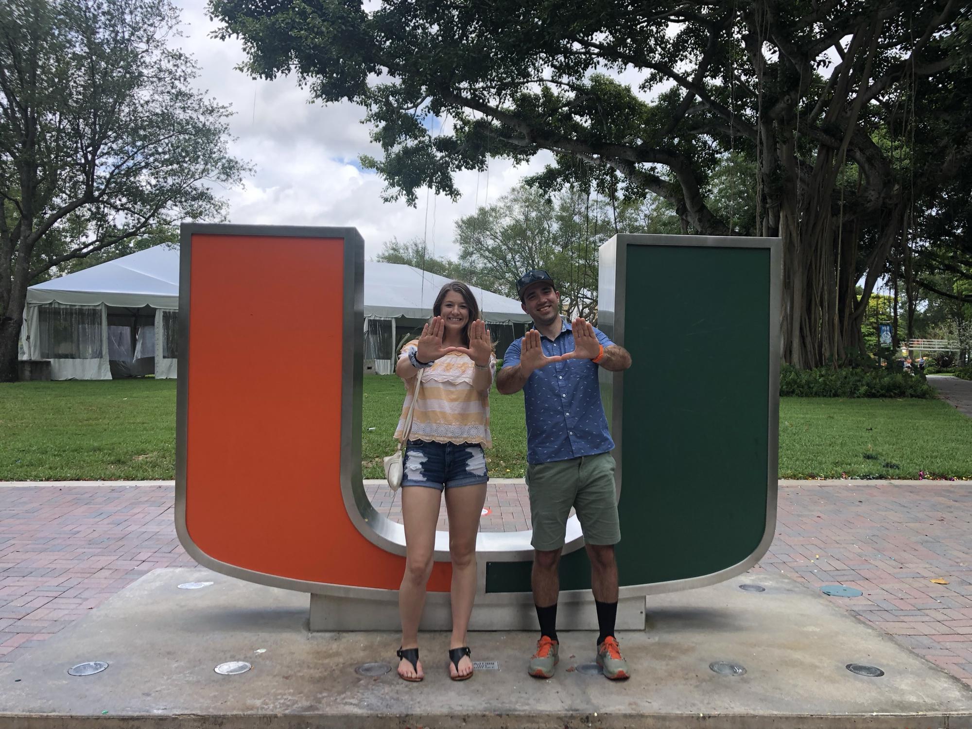 Bryan shows Tayler the University of Miami campus