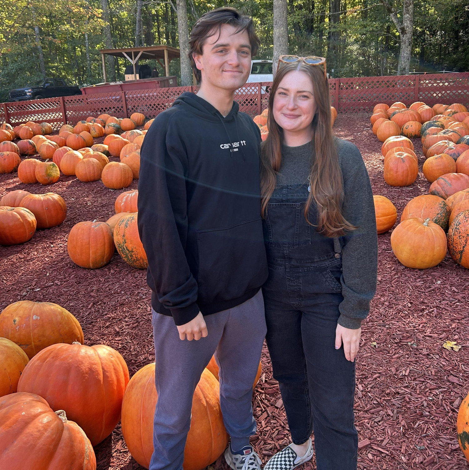 Kali and Justin's first time visiting Burt's Pumpkin Patch together. This is one of Kali's family traditions. October 2023