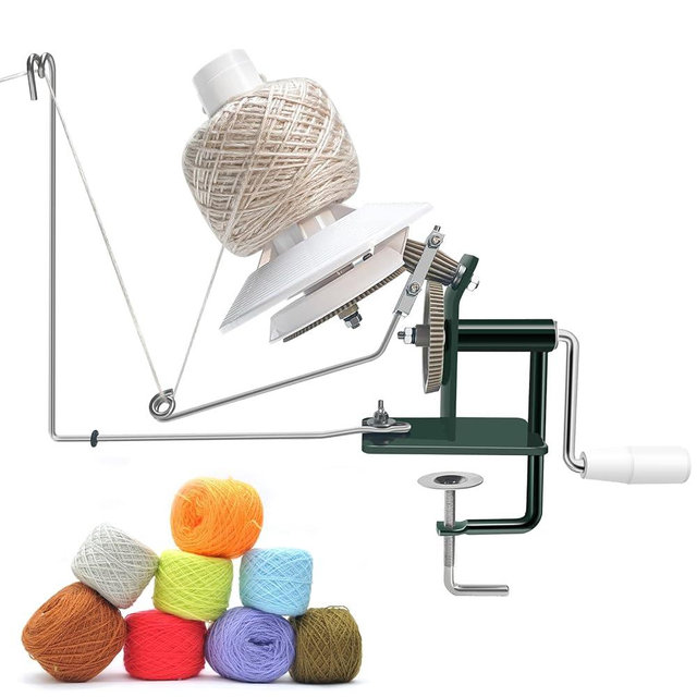 Yarn Winder, Yarn Ball Winder, Large 15 oz and Easy-to-Install Yarn Cake Winder Efficiently Make Yarn Cake, Sturdy Metal and ABS Yarn Winder for Crocheting,The Helper for Knitting Enthusiast