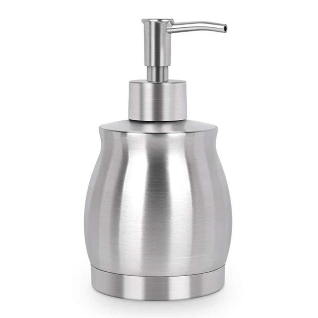 LaLa Dolce Stainless Steel Countertop Soap Dispenser Prime 390ml Liquid Bottle for Kitchen & Bathroom Hand Dish Lotion