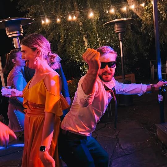The wedding dancefloor never sees us coming
