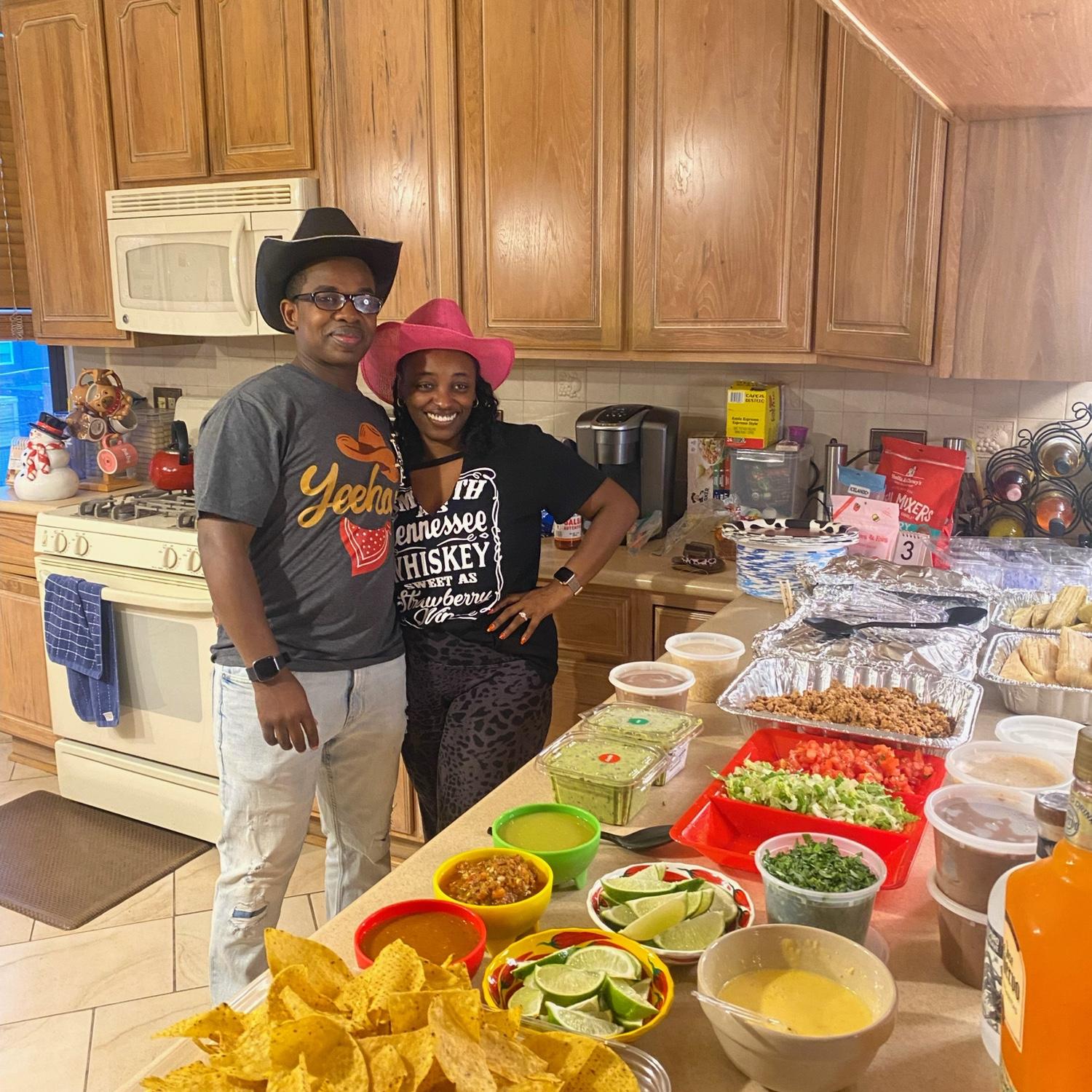Ivory and Morgan hosting a Tex Mex themed dinner party - 2024