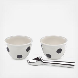 Deco Dot 3-Piece Ice Cream Set