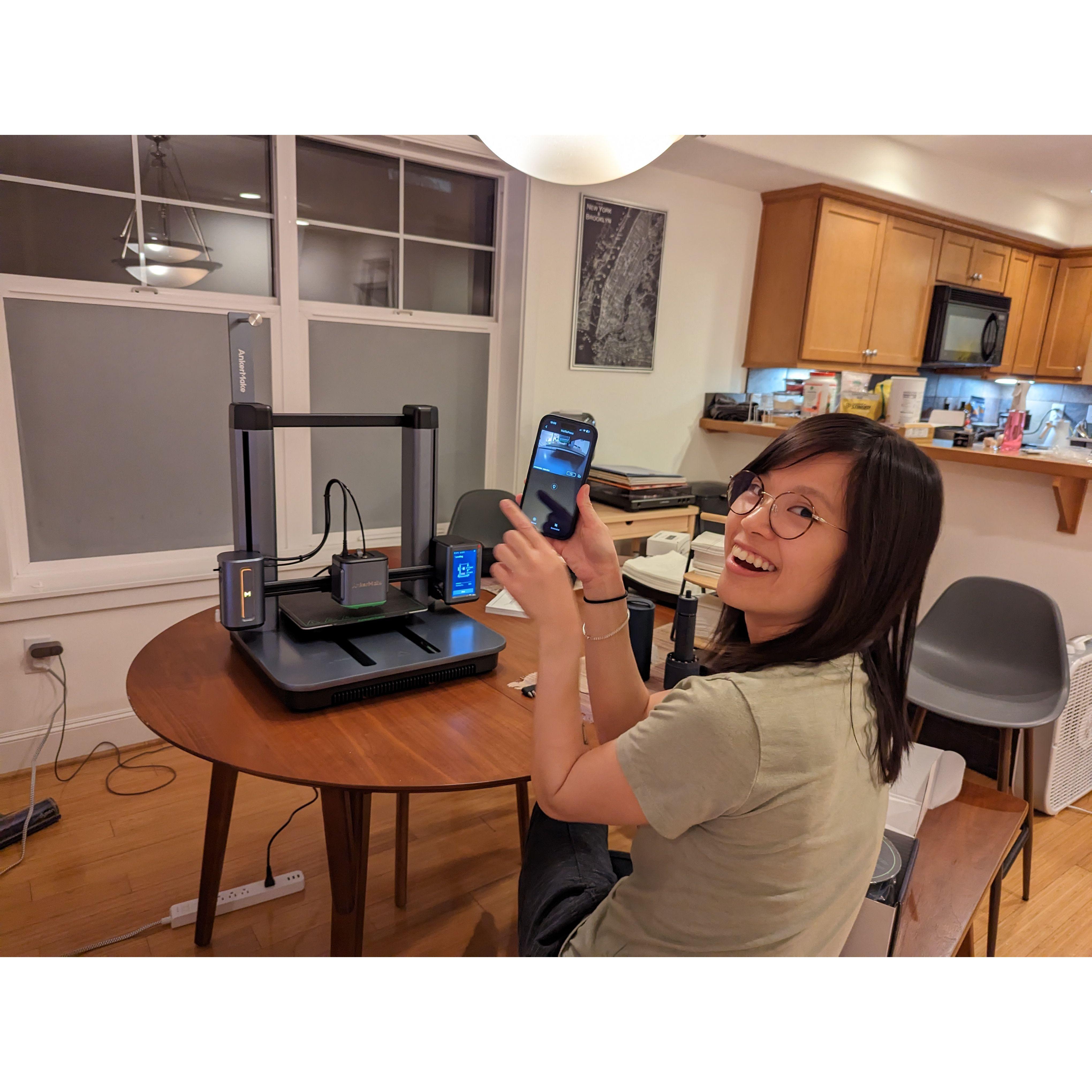 Our first 3d printer!! We got 2 more since then.