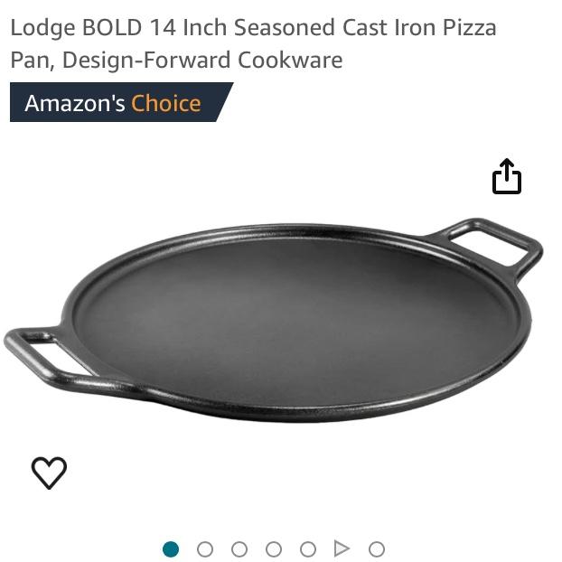 Lodge BOLD 14 Inch Seasoned Cast Iron Pizza Pan, Design-Forward Cookware