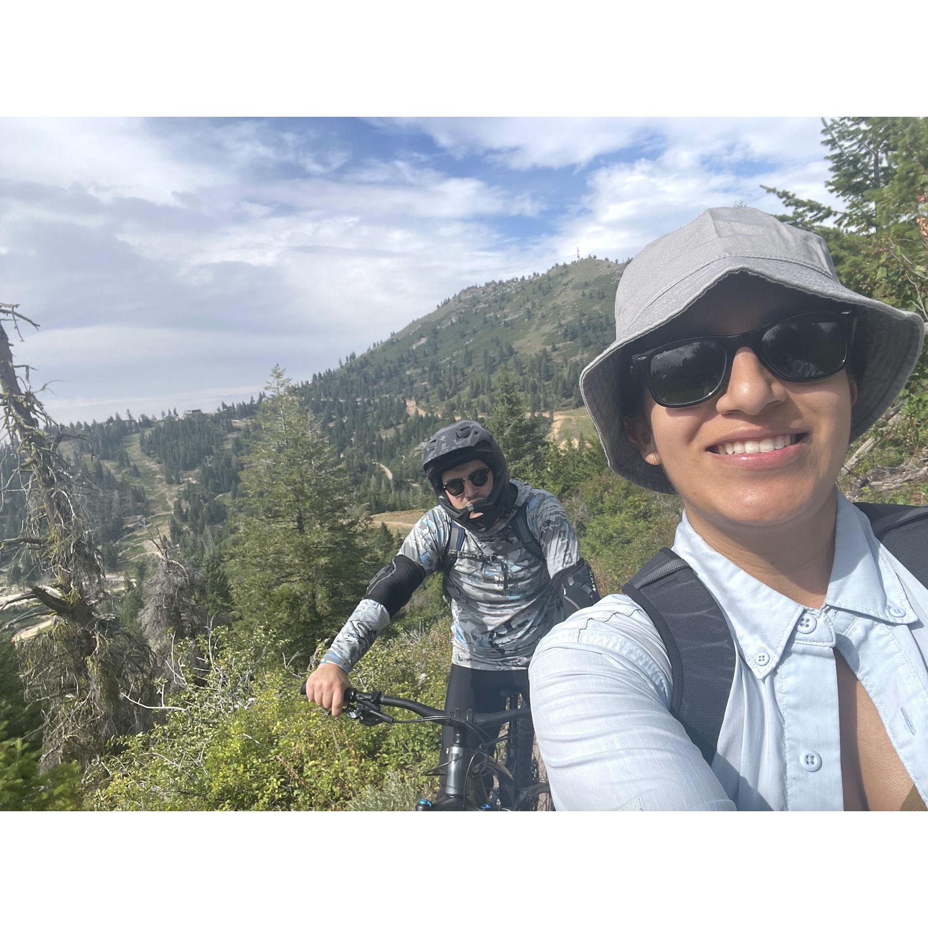 Or we will travel for different activities, like here in Idaho when Andrew went mountain biking and Cassie hiked. (Maybe she finally likes hiking?!)